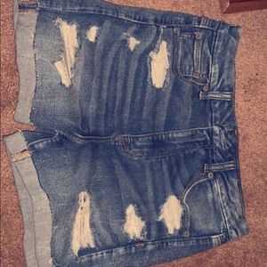 Jean shorts, biker shorts